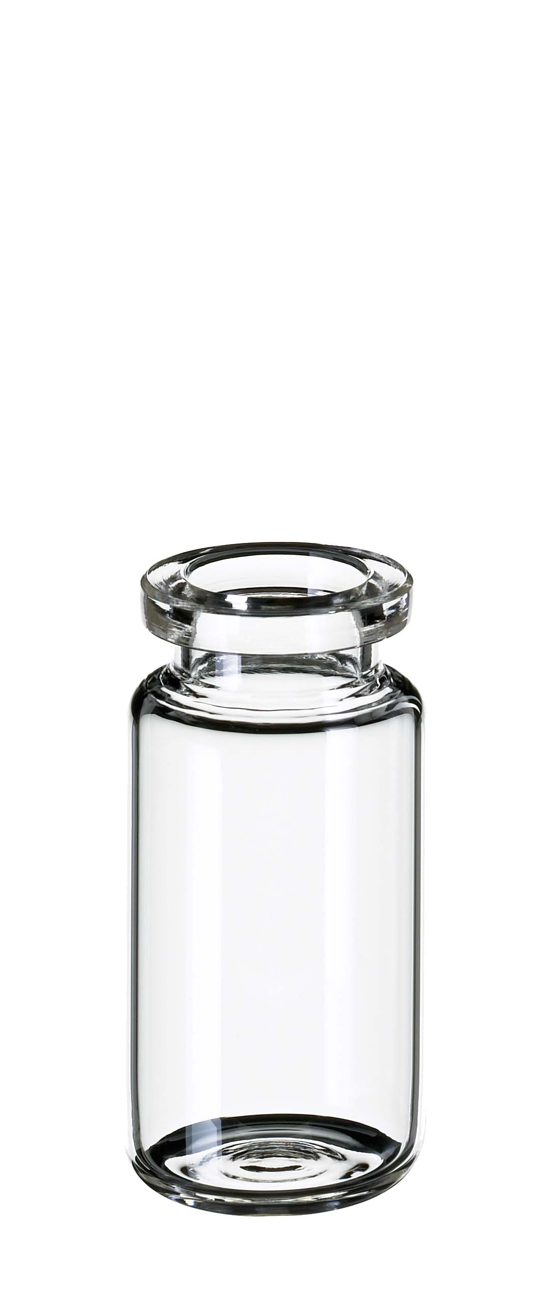 10 ml Headspace-Flasche, 46 × 22,5 mm, Klarglas, 1. hydrolytische Klasse, gerundeter Boden