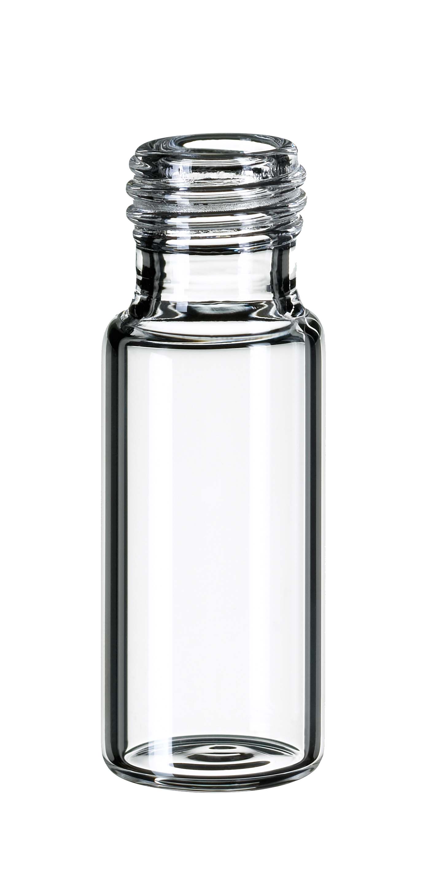 1,5ml Kurzgewindeflasche, 32 x 11,6mm, Klarglas, 1. hydrolytische Klasse, weite Öffnung