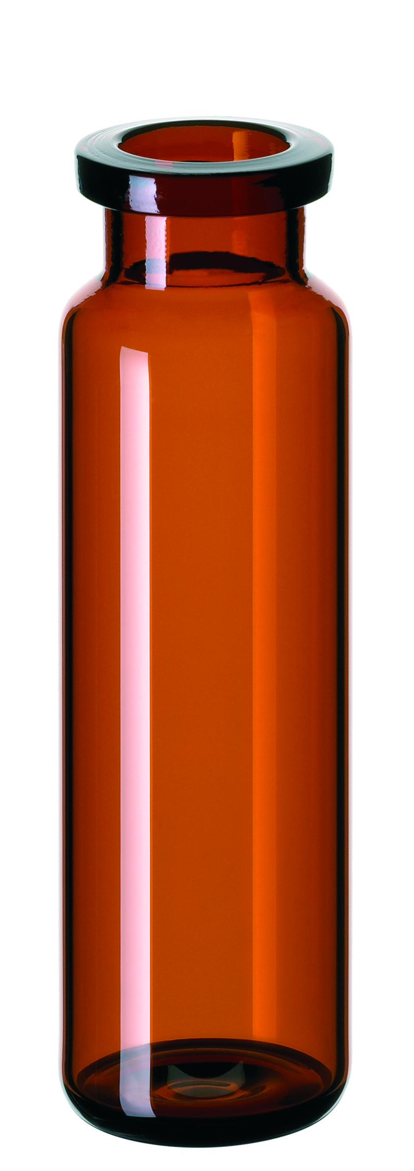 20 ml Headspace-Flasche, 75,5 × 22,5 mm, Braunglas, 1. hydrolytische Klasse, gerundeter Boden