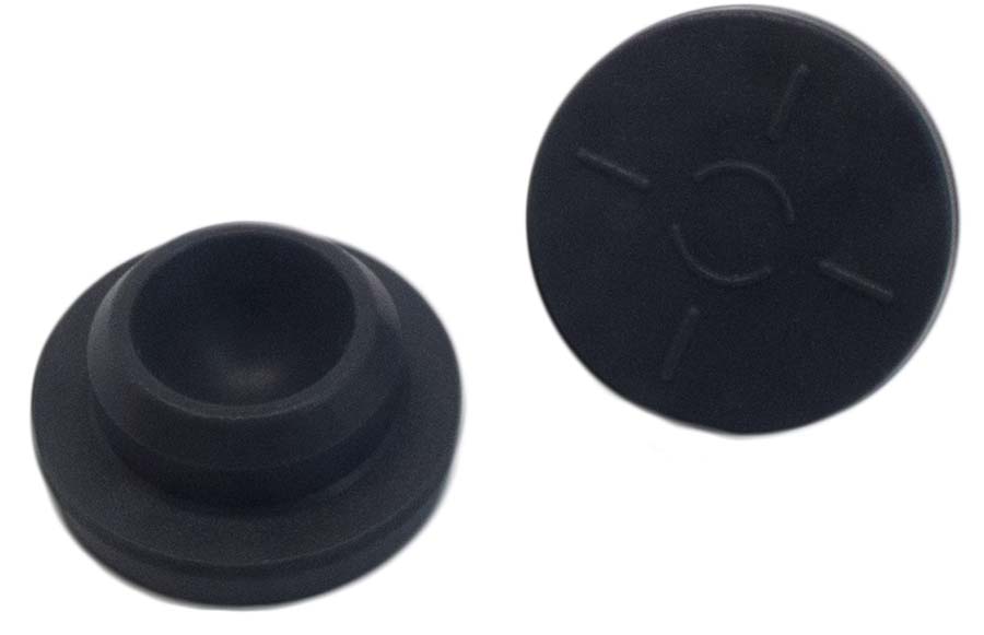 20mm Injektionsstopfen, Butyl/PTFE, grau, 47° shore A, 1000pc.