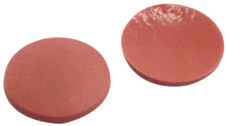9,5 mm Scheibe, NK/TEF rot-orange, 55° Shore A, 1,3 mm