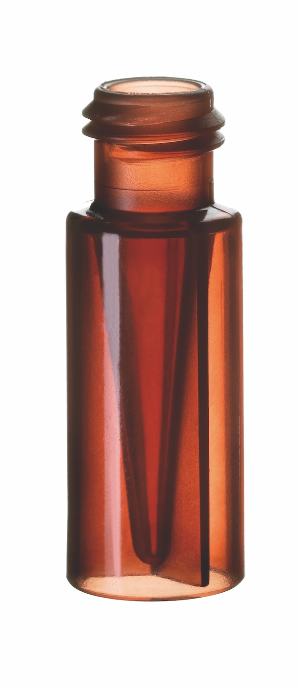 0,3ml PP-Kurzgewinde-Mikroflasche, 32 x 11,6mm, braun