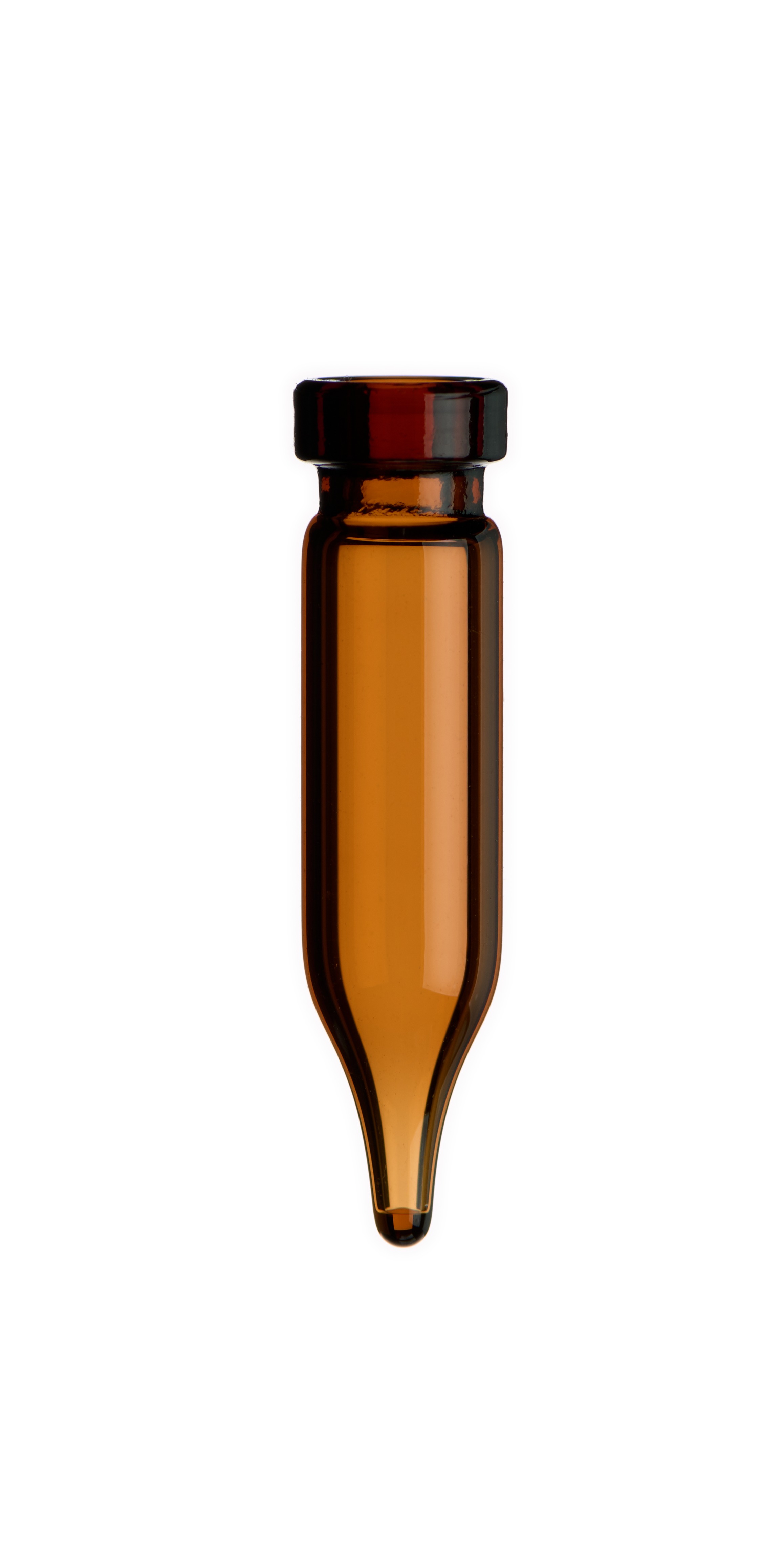 0,4 ml Mikroflasche, 30 × 7 mm, Braunglas, 1. hydrolytische Klasse, konisch