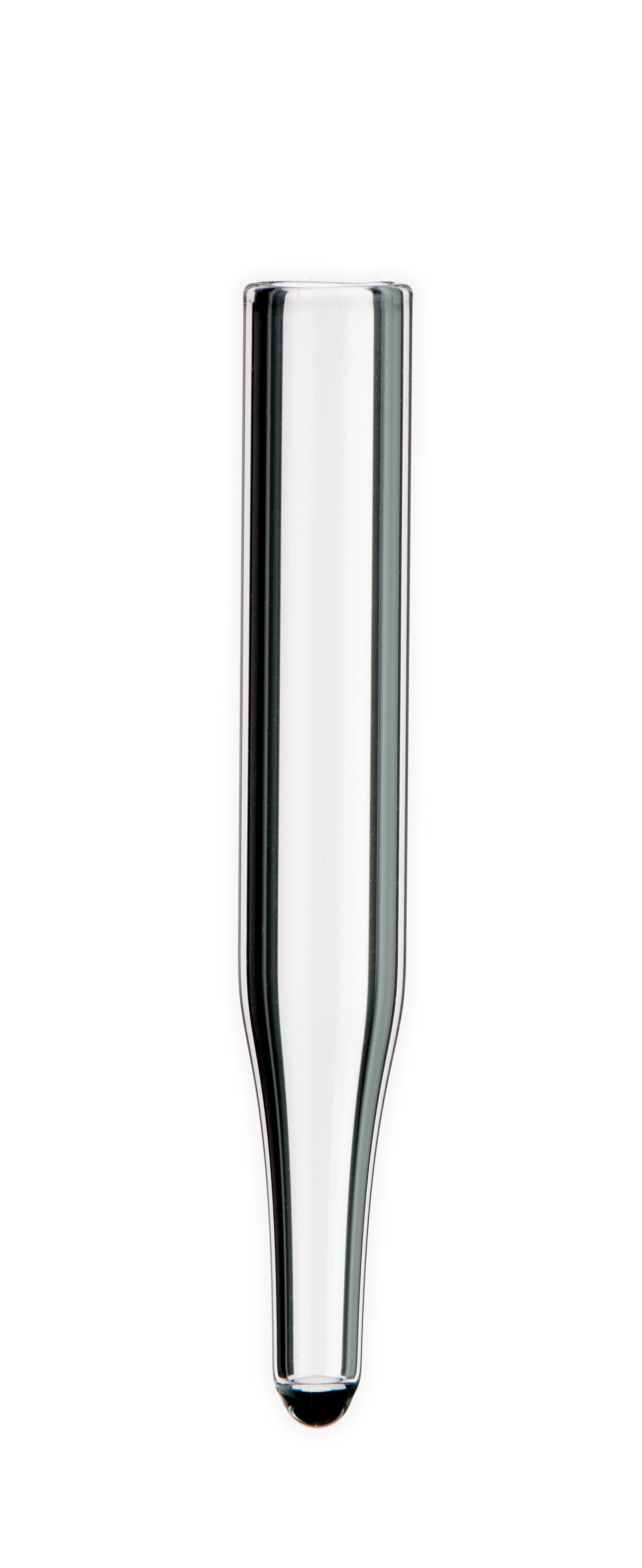 0,1 ml Mikroeinsatz, 34 × 5 mm, klar, 13 mm Spitze, für 1 ml FBG, Füllvolumen 0,20 ml