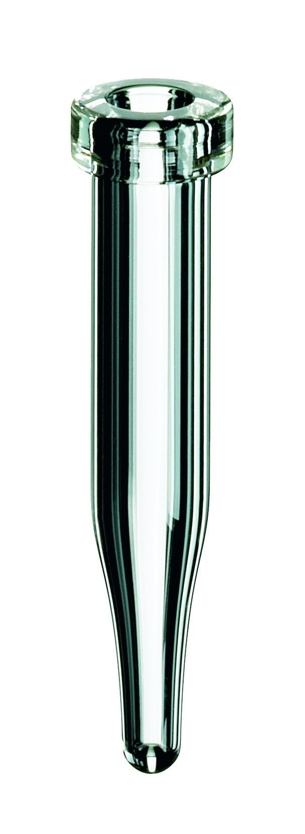 0,2 ml Mikroflasche, 31,5 × 5,5 mm, Klarglas, 1. hydrolytische Klasse, konisch