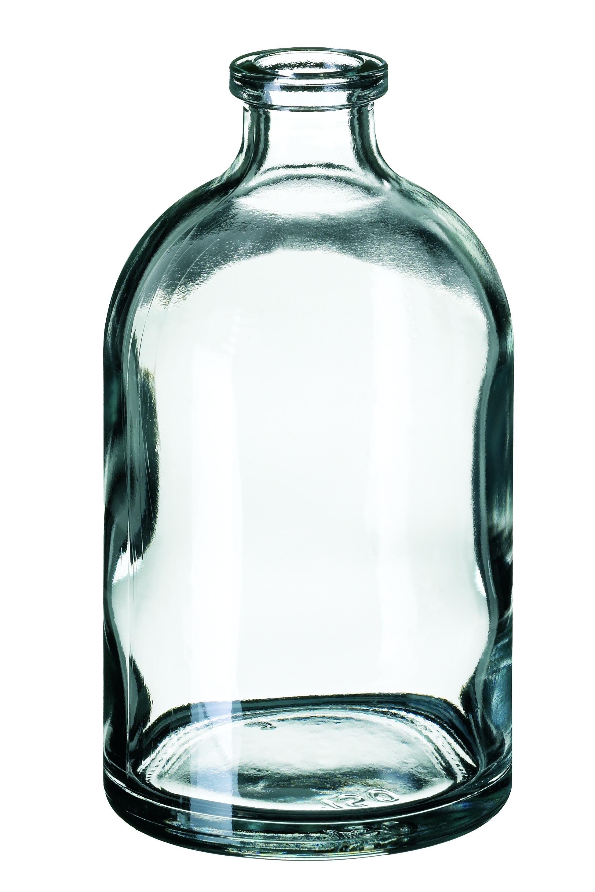 100 ml Injektionsflasche, 94,5 × 51,6 mm, klar, Typ III Glas, Hüttenglas, nach DIN/ISO; (VPE = 88 Stück)