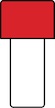 0,1ml MTP Mikroeinsatz, 15,5 x 5,7mm, Klarglas, mit montierter 9mm PE Kappe, 5,9mm hoch, rot, Silicon weiß/PTFE rot, 45° shore A, 1,9mm, geschlitzt