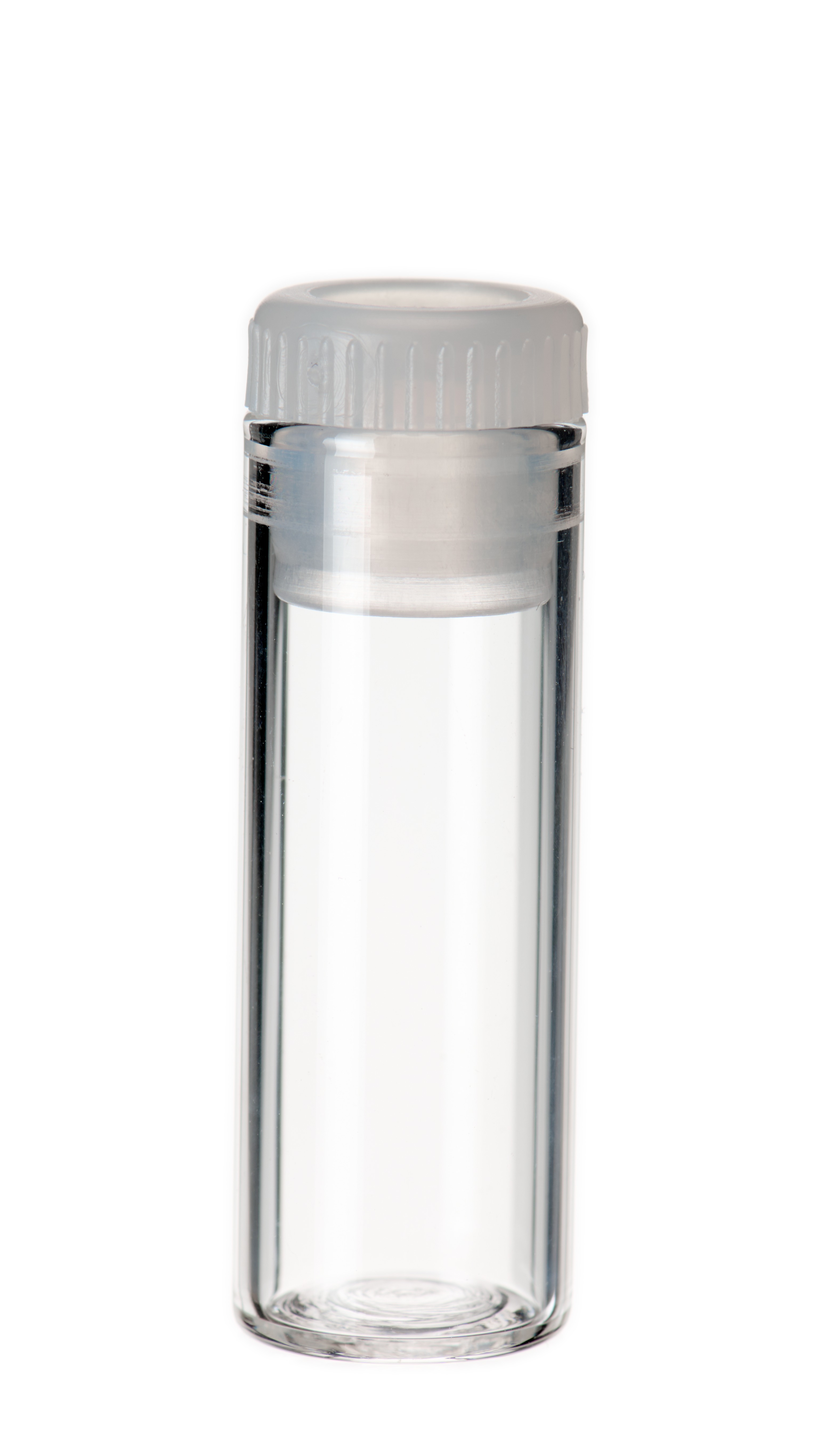 2 ml Flachbodenglas, (0538+0557), 31,5 × 11,6 mm, Klarglas, 1. hydrolytische Klasse, 12 mm PE-Stopfen, transparent