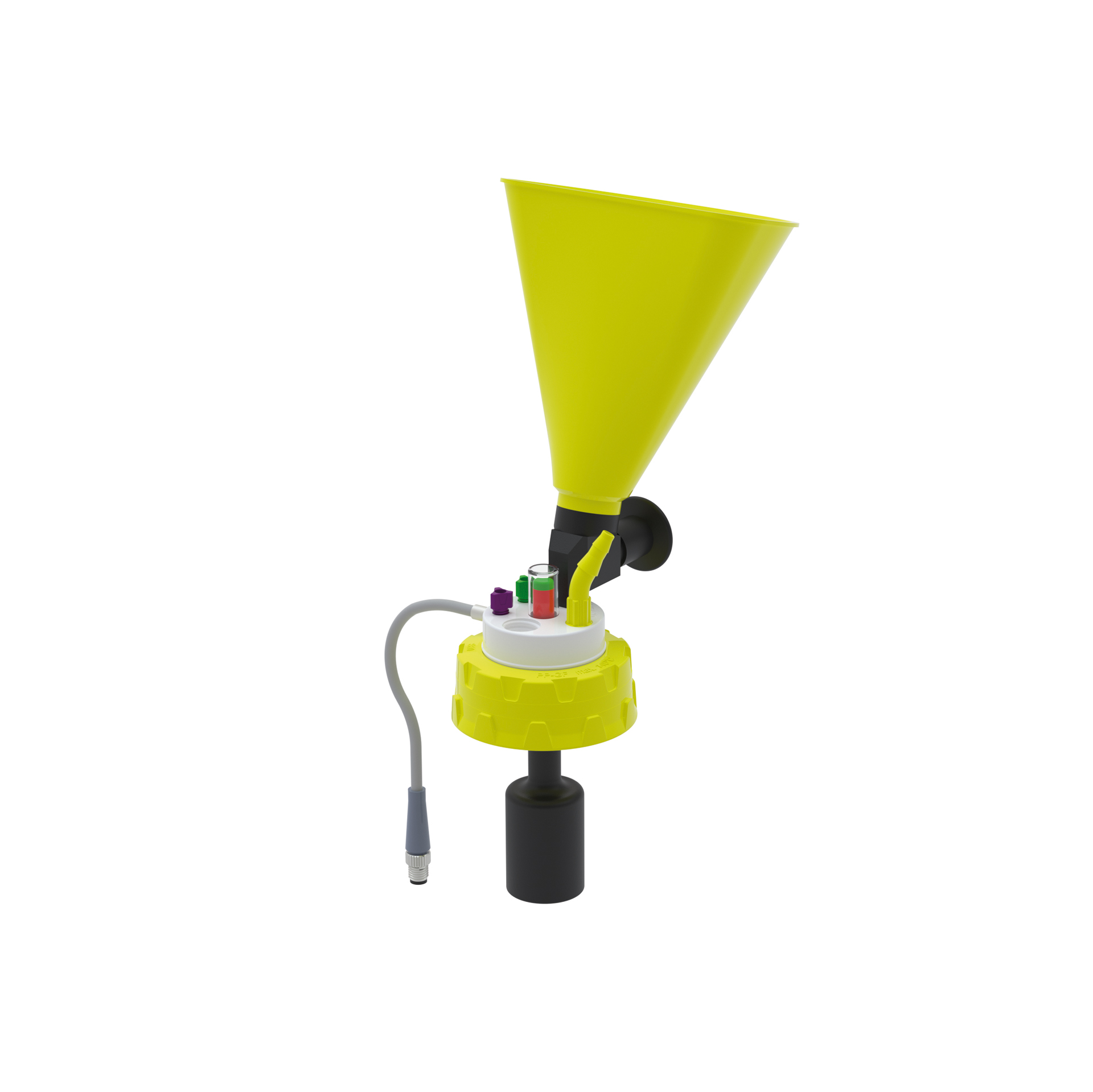 Waste Cap S60 el. Füllstandskontrolle/Einfülltrichter  Schraubkappe aus PP für Kanistergewinde S60, drehbarer