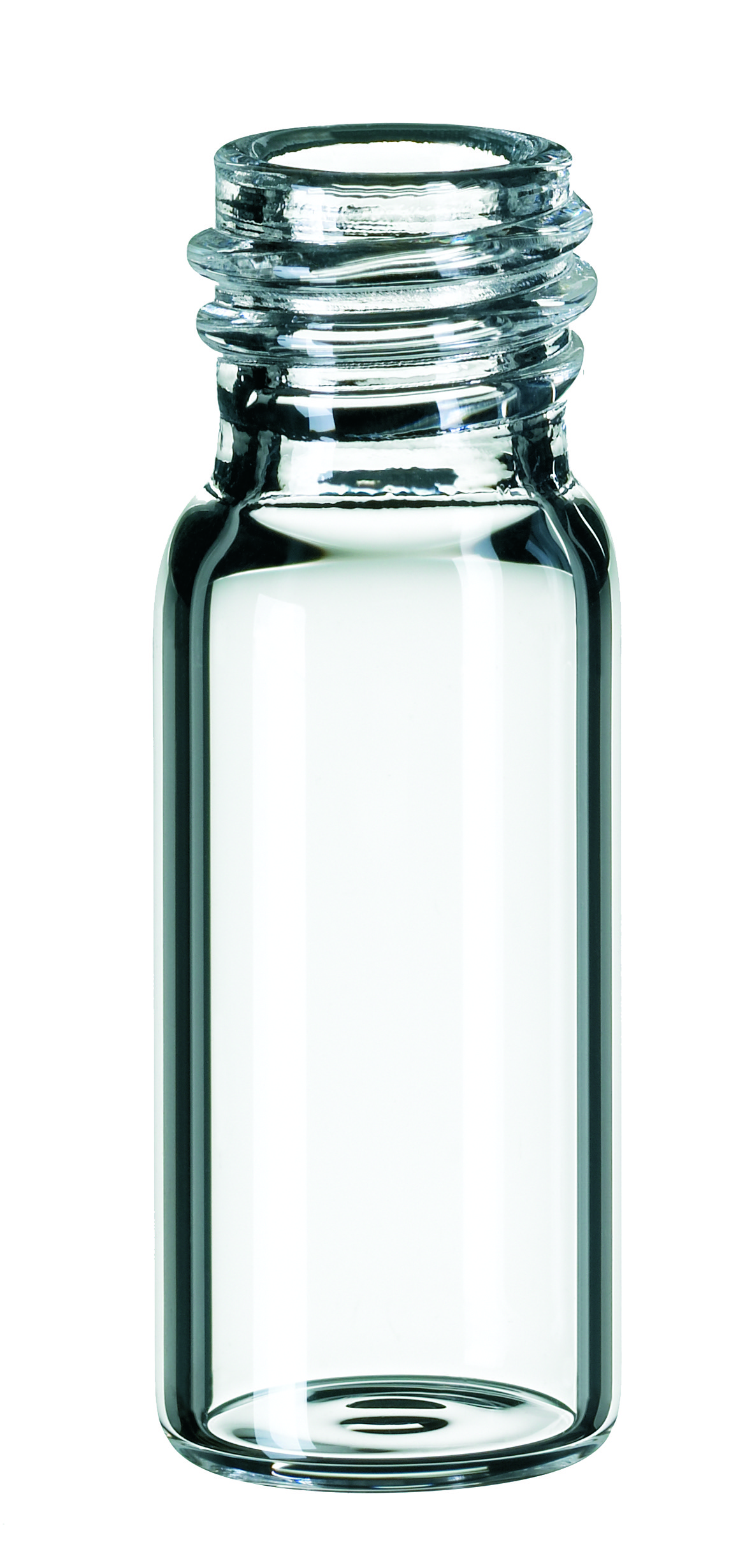 1,5 ml Gewindeflasche ND10, 32 × 11,6 mm, Klarglas, 1. hydrolytische Klasse, weite Öffnung