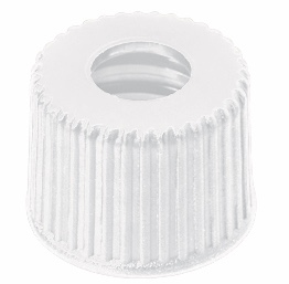 8 mm PP-Schraubkappe, weiß, mit Loch, Gewinde 8-425
