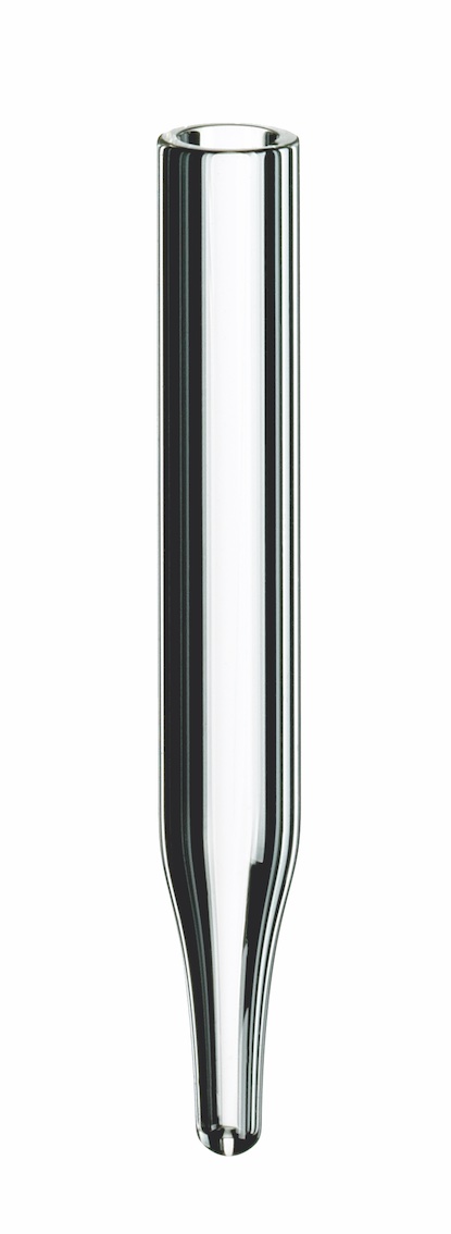 0,1ml Mikroeinsatz,34x5mm, klar, 12mm Spitze für 1ml FBG (Füllv. 0,20ml)