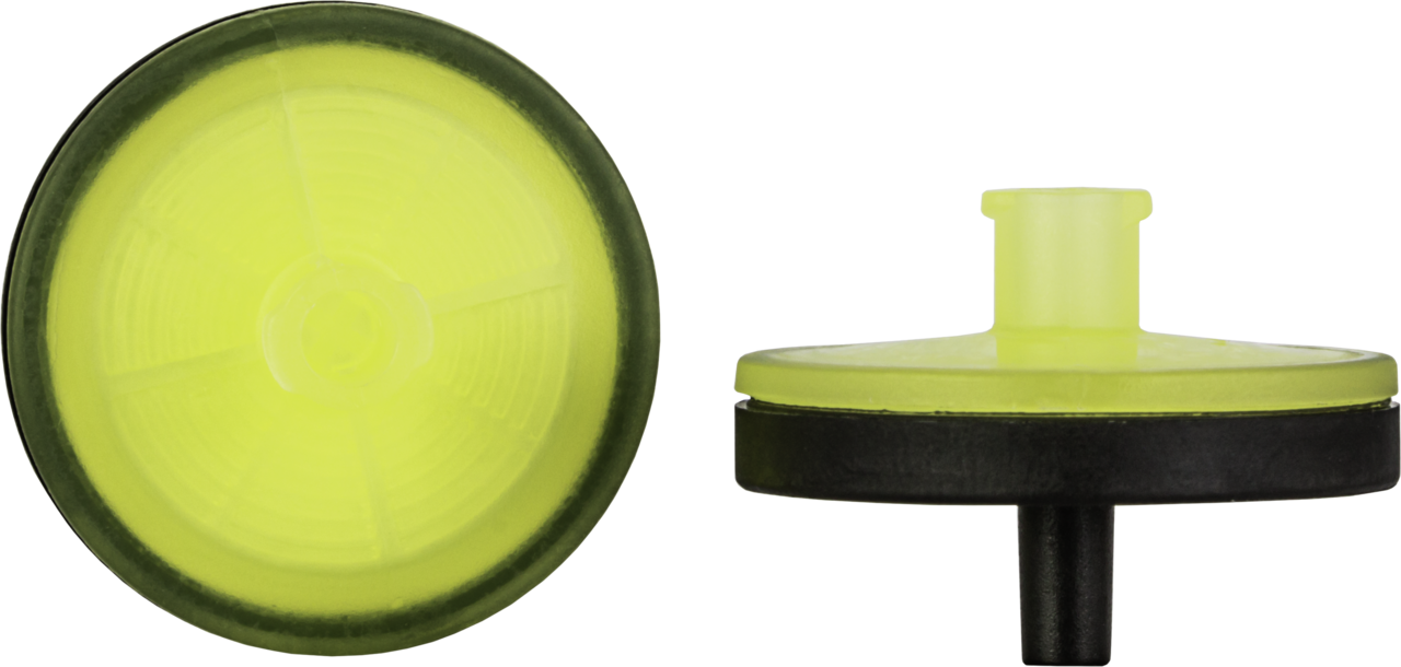 CHROMAFIL Einmalfilter GF-100/25 BIGbox Membranmaterial: Glasfaser Porendurchm.: 1 µm (nominal), Membrandurchm.: 25 mm Farbcode oben: gelb / unten: schwarz BIGbox à 400 St. in PE-Schraubdose