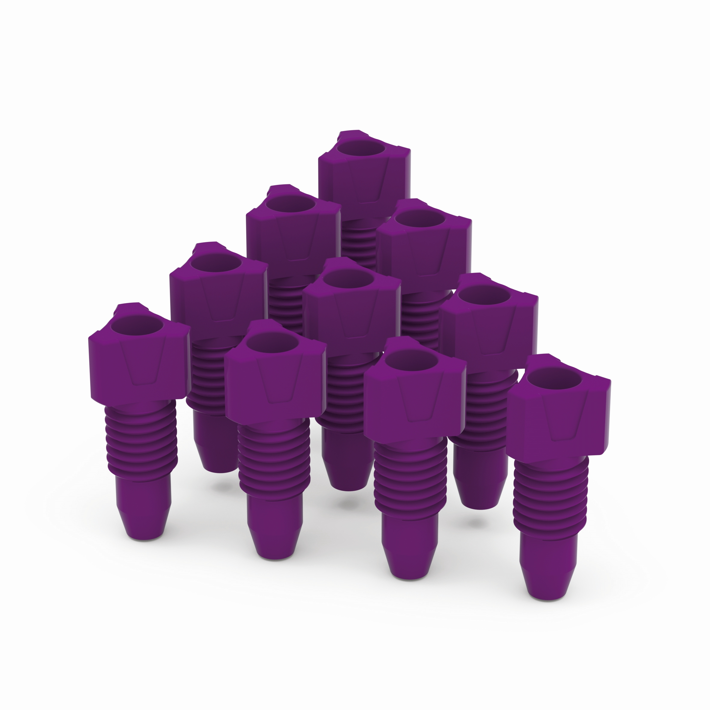 Fitting  aus PFA zur Fixierung von Schläuchen in den Kapillaranschlüssen (Gewinde UNF 1/4“ 28G) von b.safe Cap