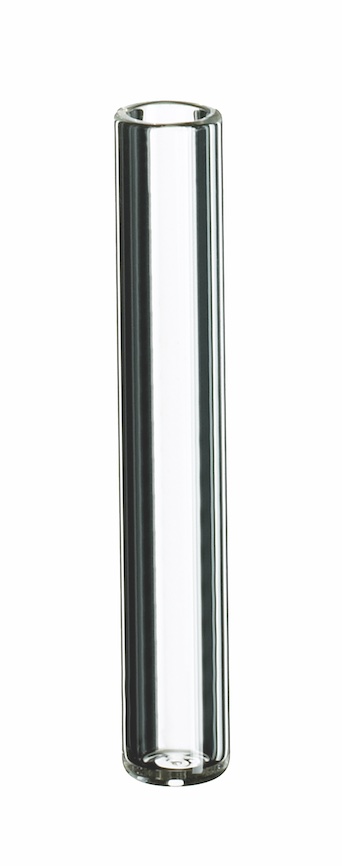 0,2ml Mikroeinsatz, 31 x 5mm, Klargals, 1. hydrol. Klasse, flacher Boden (Füllv. 0,3ml)