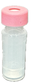Filter-Vial mit pinker Schnappringkappe – Produktansicht