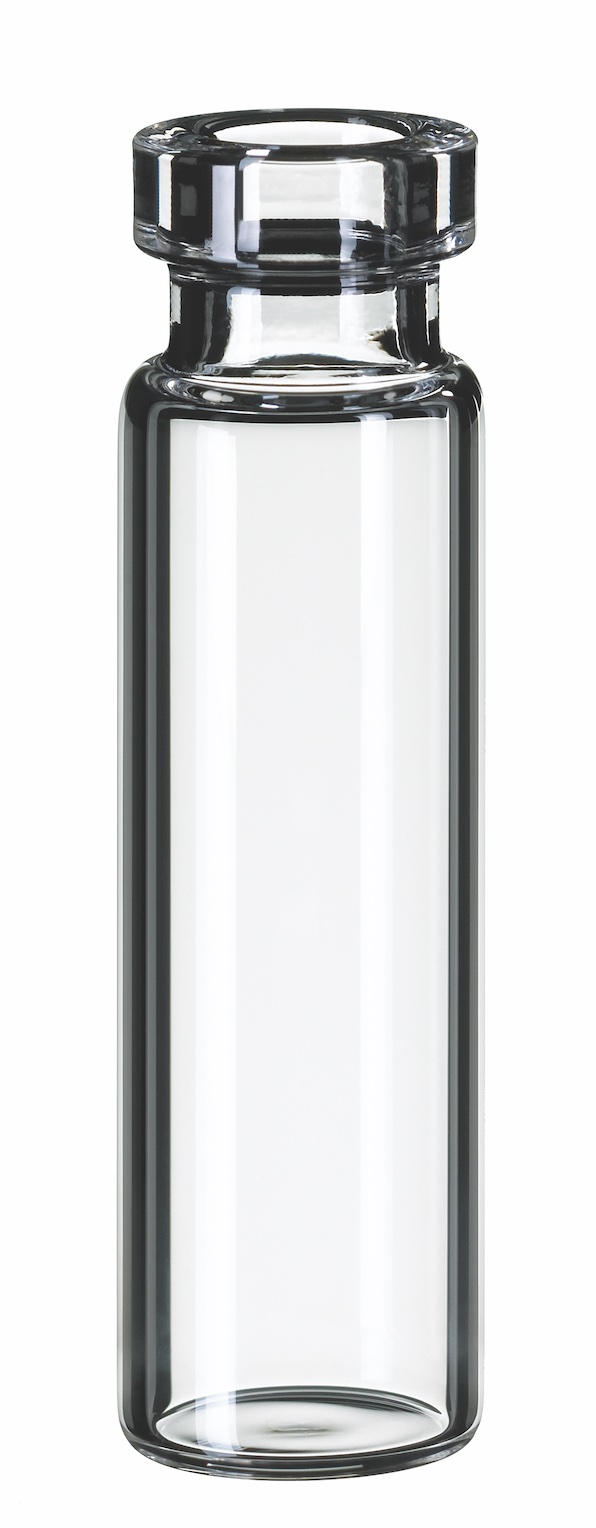 2,5ml Rollrandflasche, 41,1 x 11,6mm, klar, 1. hydrolytische Klasse, weite Öffnung