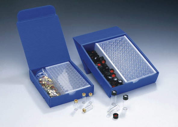 2-in-1-KIT (0176 + 0336) 1,5 ml Rollrandflasche ND11, 32 × 11,6 mm, Klarglas, 1. hydrolytische Klasse, weite Öffnung
