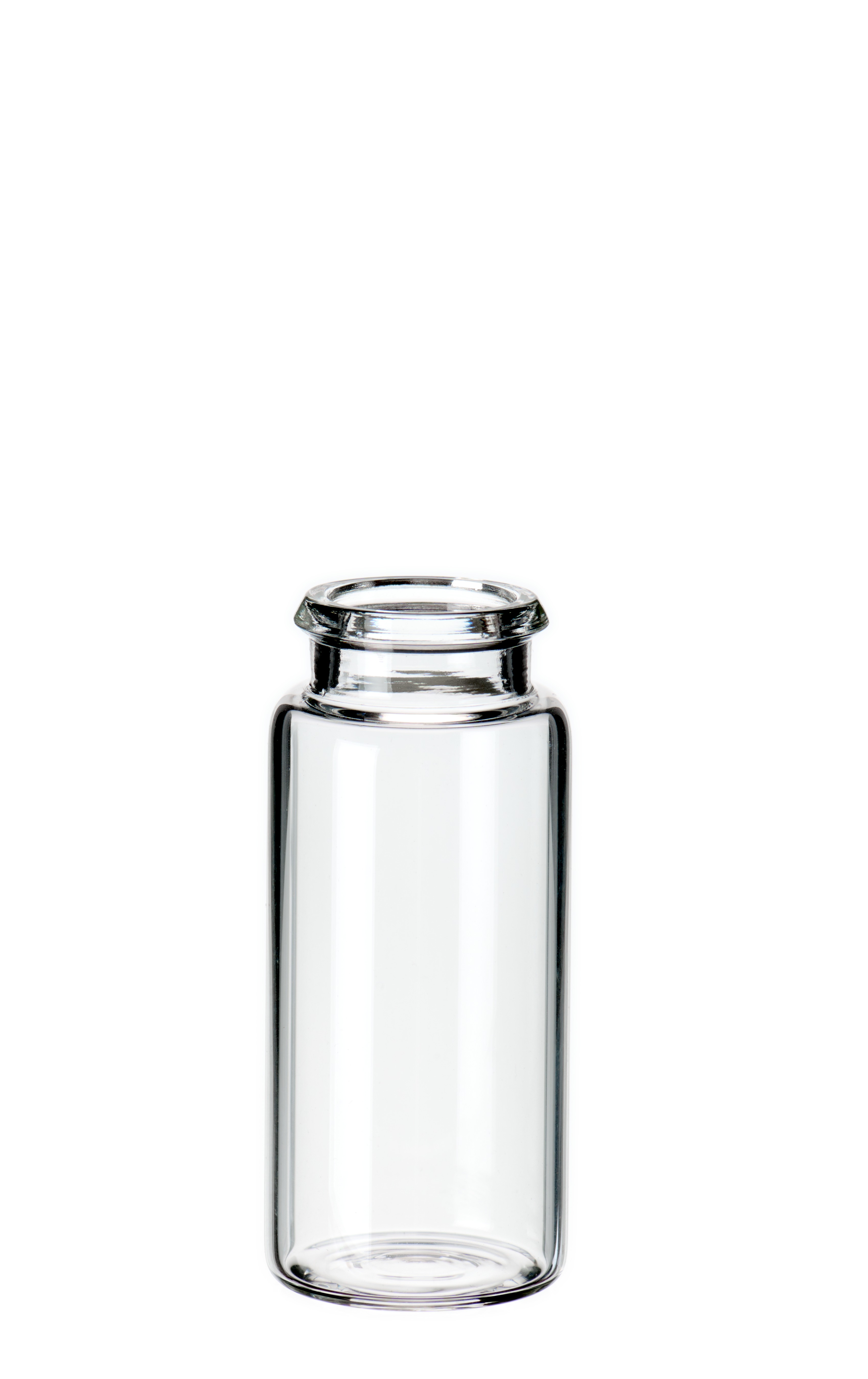 10 ml Schnappdeckelflasche ND18, 50 × 22 mm, Klarglas, 3. hydrolytische Klasse