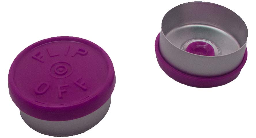 20mm Flip-off Kappe, Mittelabriß Violett