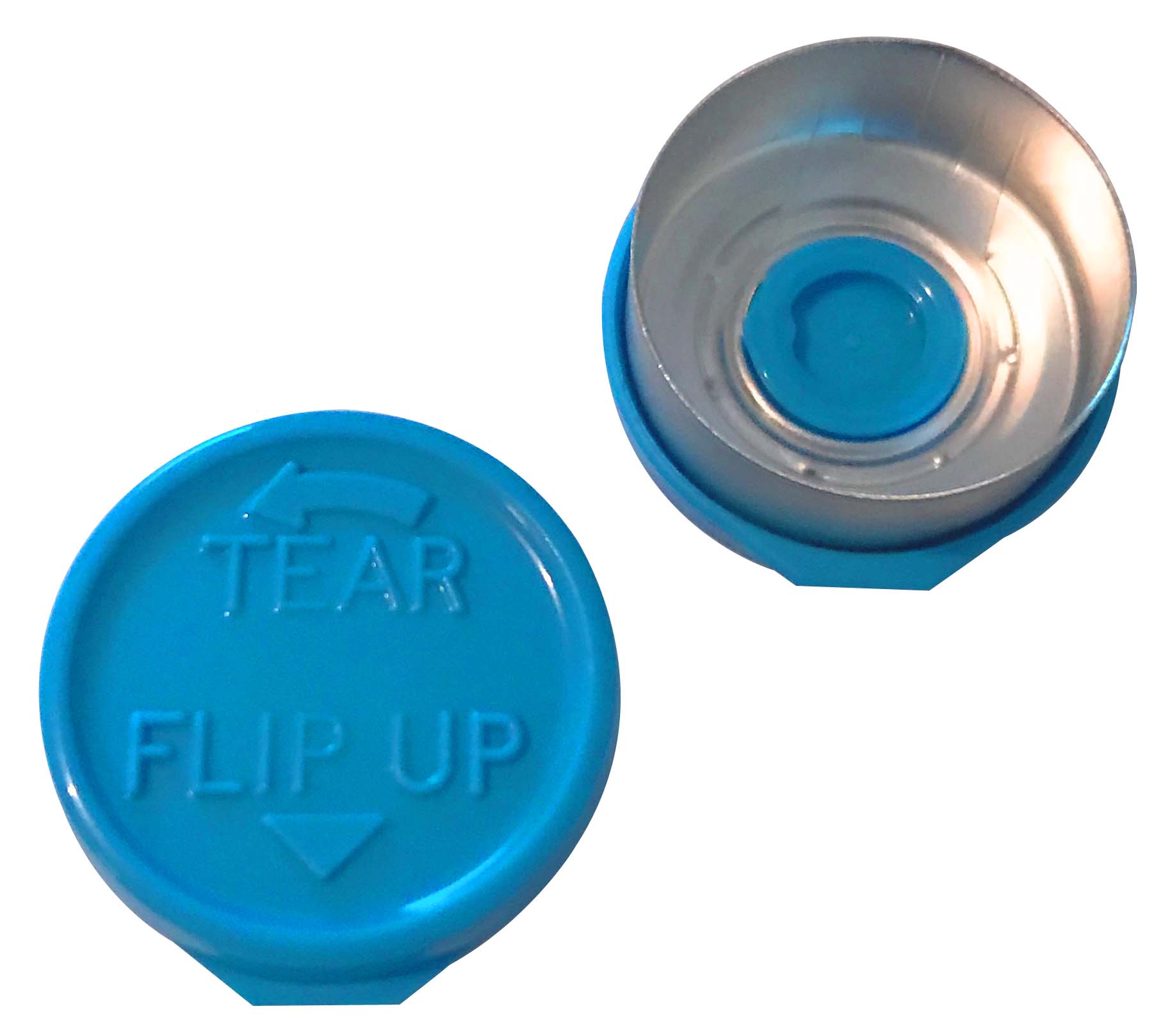 20 mm Flip Tear Up Kappe, Ganzabriss, blau