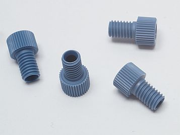 Flangeless Fittings 1/8" blue PEEK