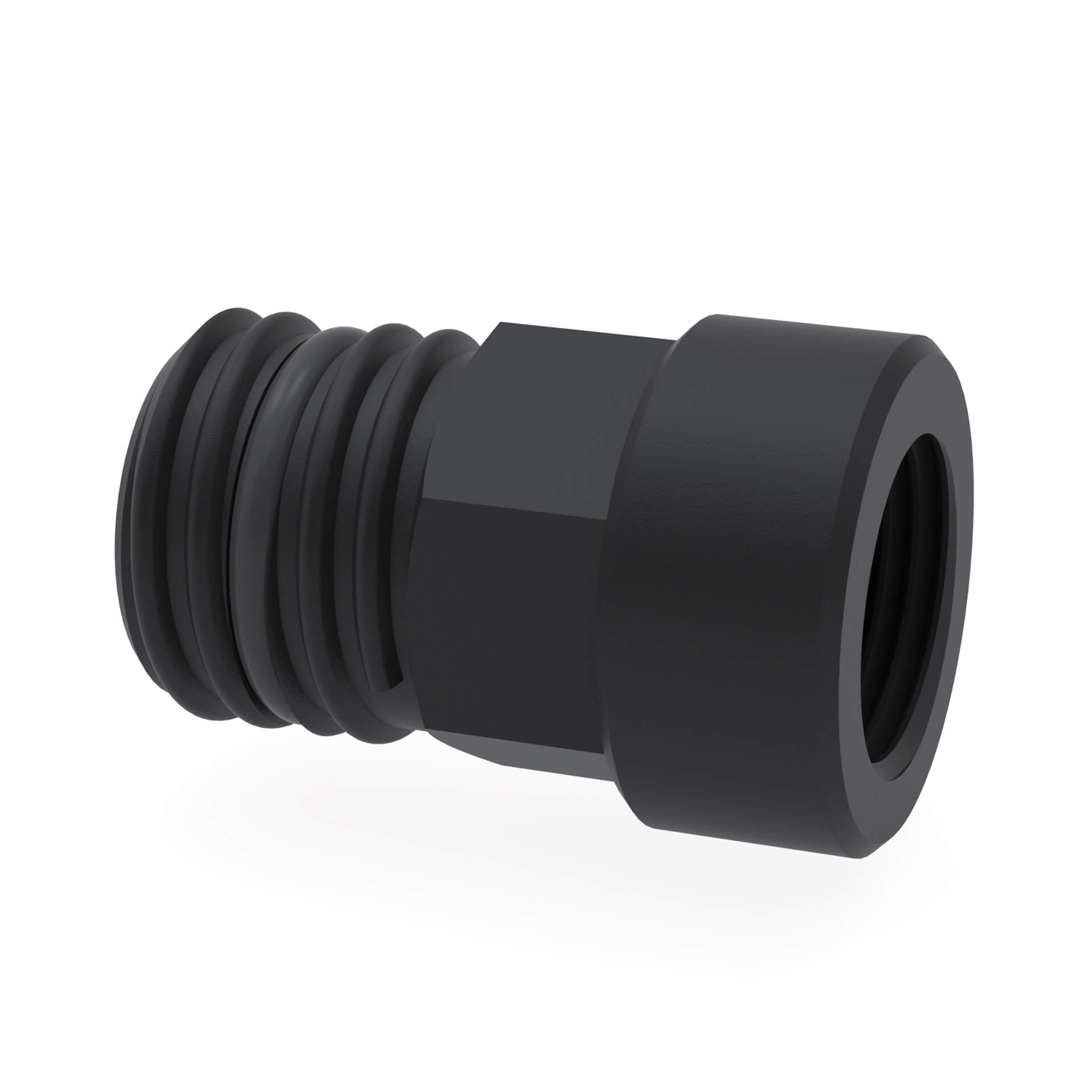 ableitfähiges PE-EX, 1x Außengewinde GL 25, 1x Innengewinde G 1/2", Durchgang Ø 10 mm, Sechskant SW 24