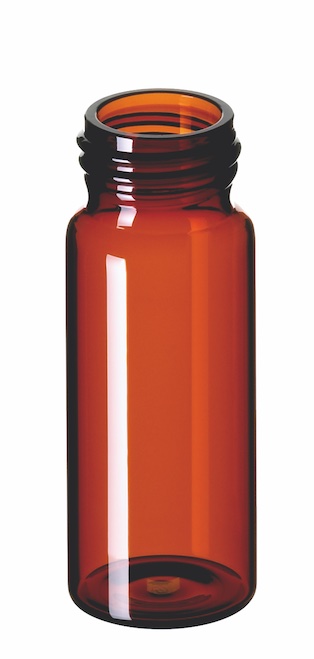 30ml Gewindeflasche, 72,5 x 27,5mm, Braunglas, 1. hydrol. Klasse, EPA