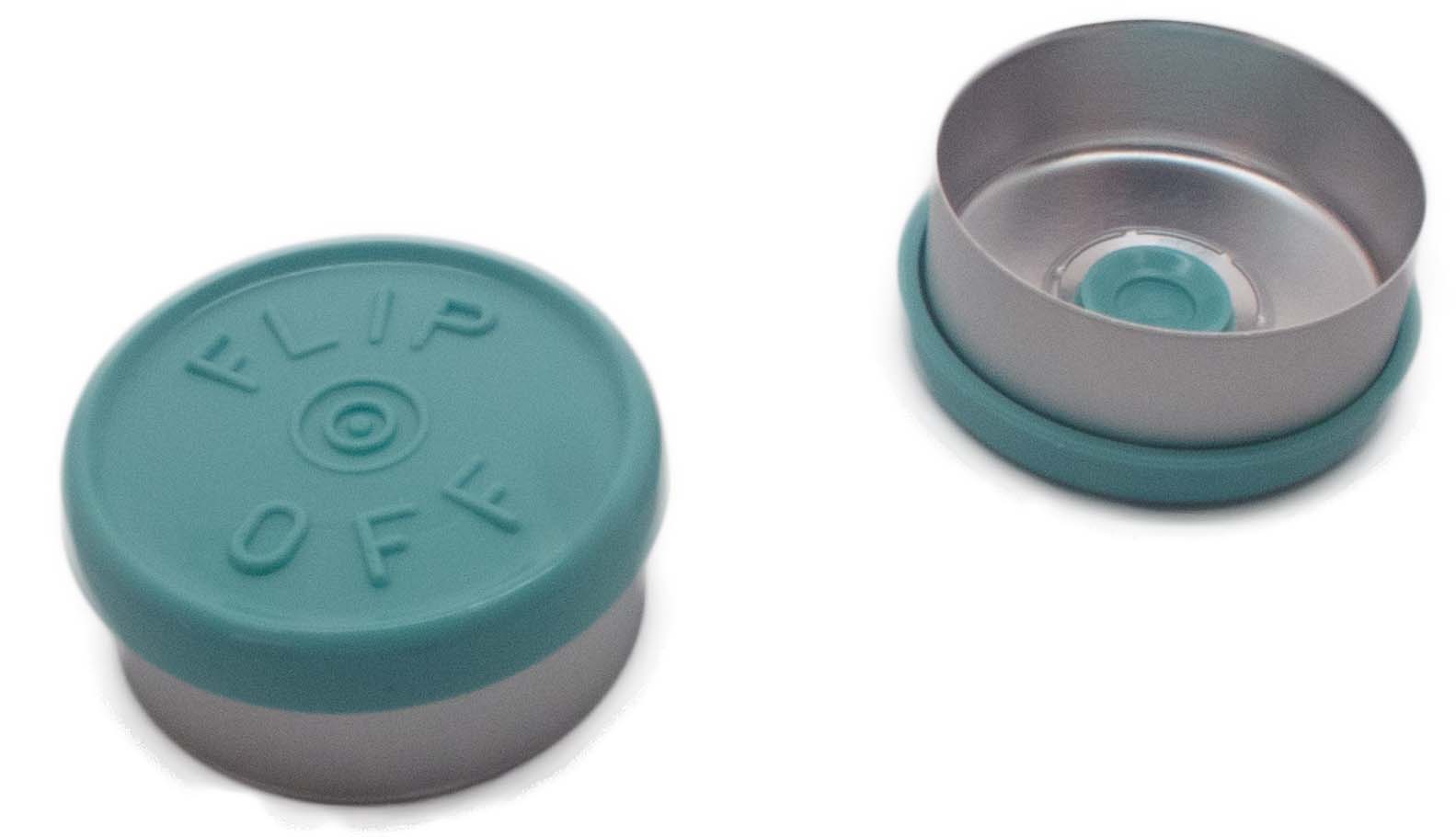 20mm Flip-off Kappe, Mittelabriß Lichtblau