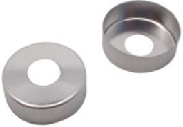 20 mm magnetische Bördelkappe, silber, 8 mm Loch