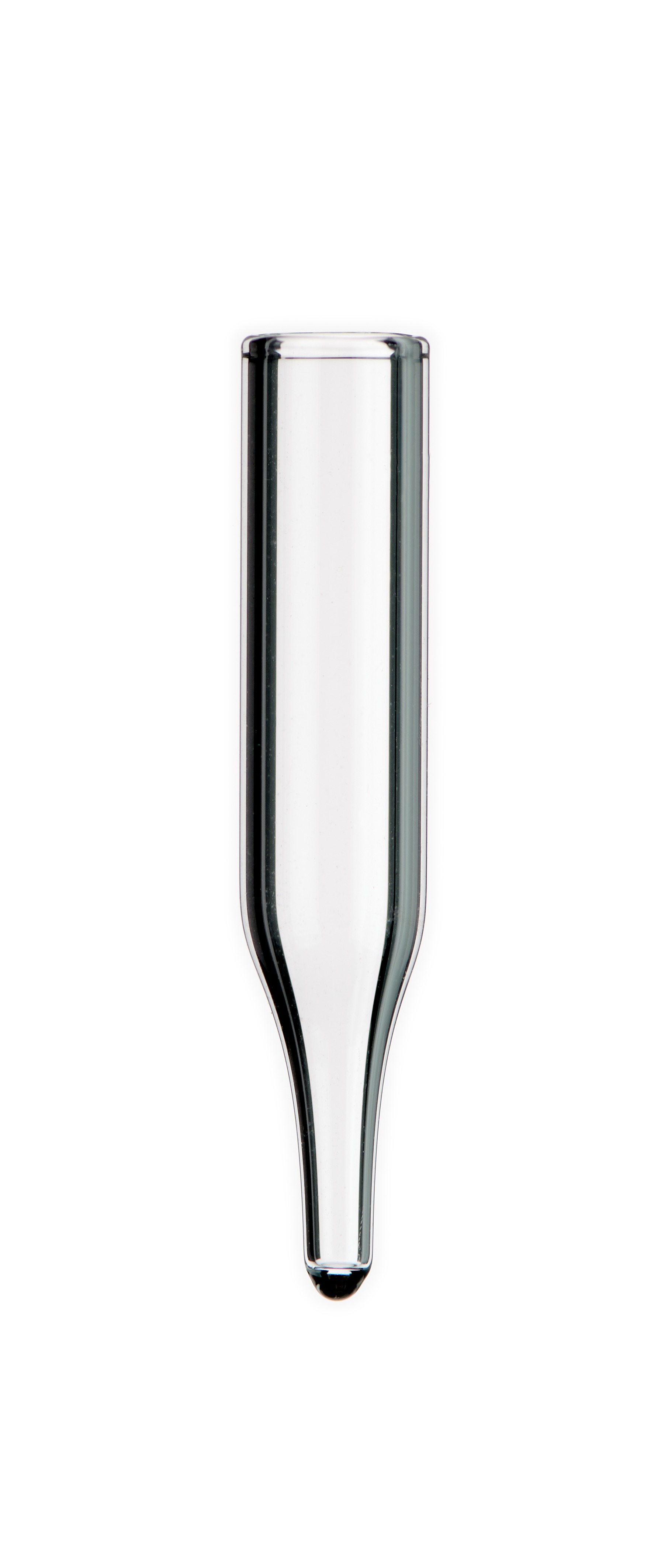 0,35 ml Mikroeinsatz, 31 × 6 mm, Klarglas, flacher Boden, 1. hydrolytische Klasse