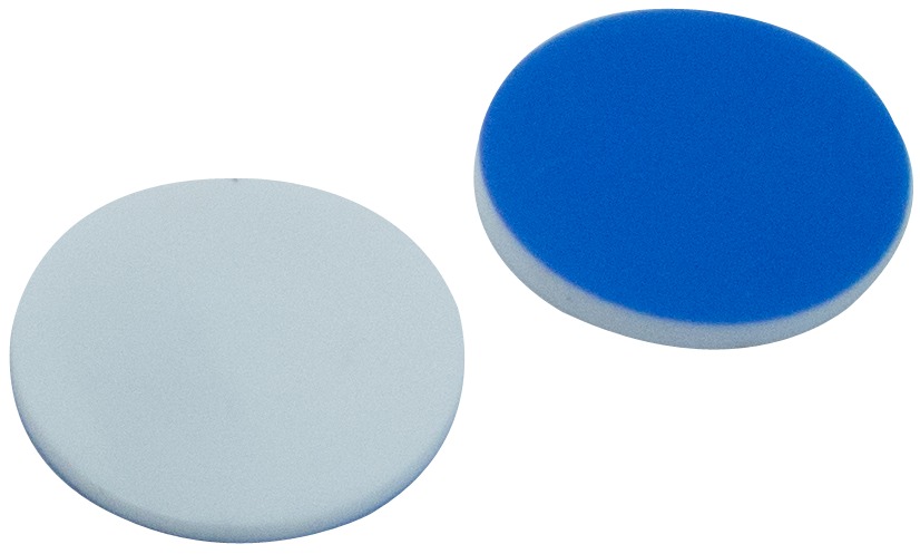 17 mm Scheibe, Silicon weiß/PTFE blau, 55°Shore A, 1,5 mm (UltraClean)