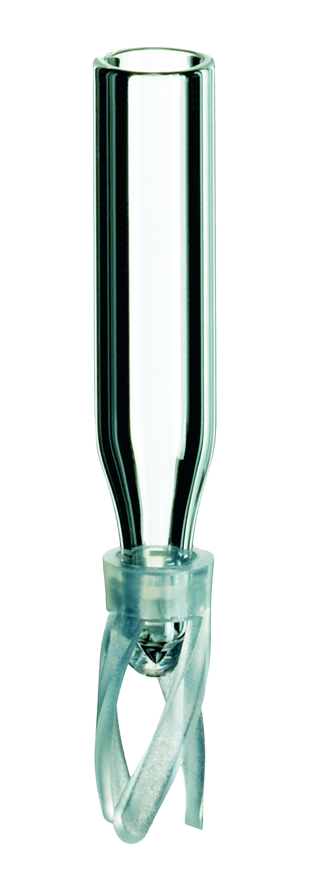 0,25 ml Mikroeinsatz, 29 × 5,7 mm, Klarglas, mit Polymerfuß, 1. hydrolytische Klasse