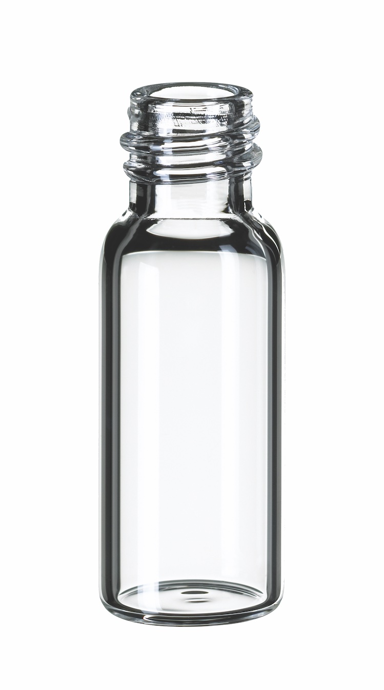 1,5ml Gewindeflasche, 32x11,6mm, Klarglas, 1. hydrol. Klasse, enge Öffnung