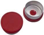 13 mm Flip Top/Flip Off Kappe, Mittelabriss, rot