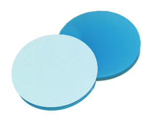 11,2 mm Scheibe, Silikon blau transparent/PTFE weiß, 35° Shore A, 1,3 mm