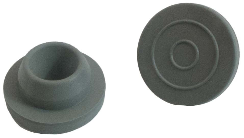 20mm RTS Injektionsstopfen, grau, Chlorbutyl, 48° Shore A