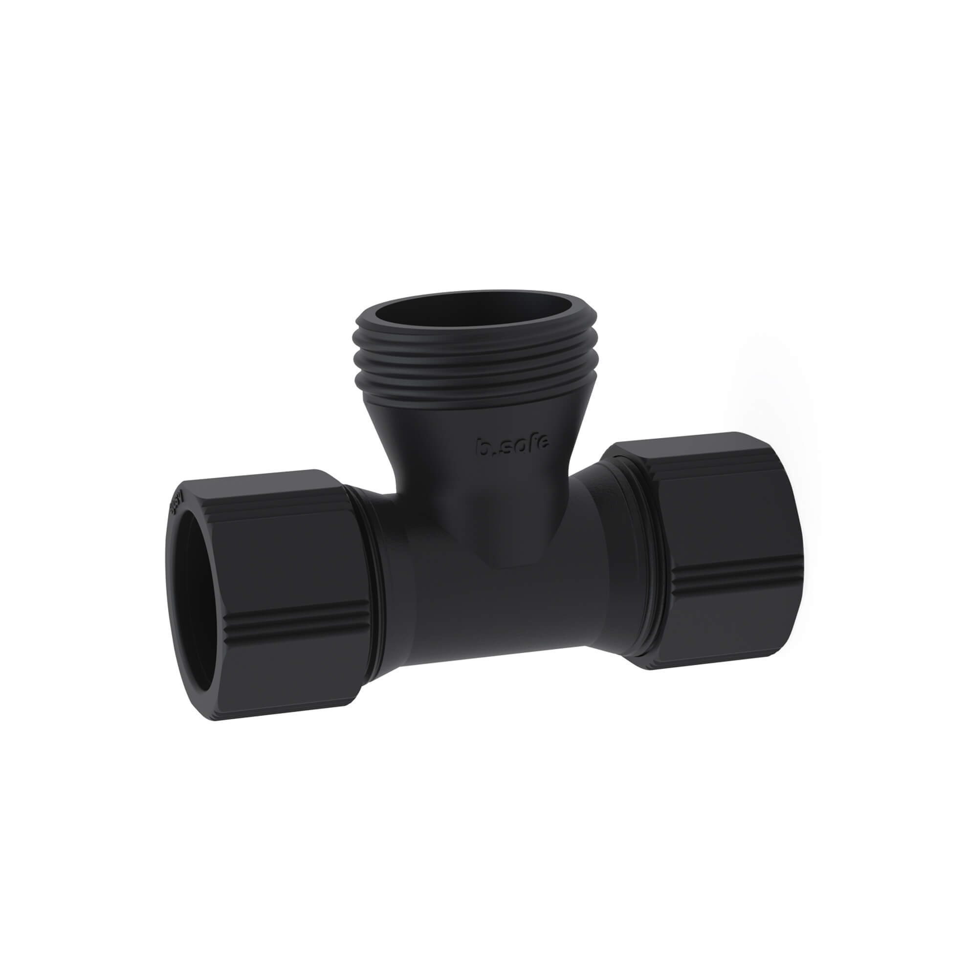 aus PE-EX, Gesamtlänge 125 mm, 2x Klemmverbindung für Außen-Ø 32 mm, 1x GL45 männlich