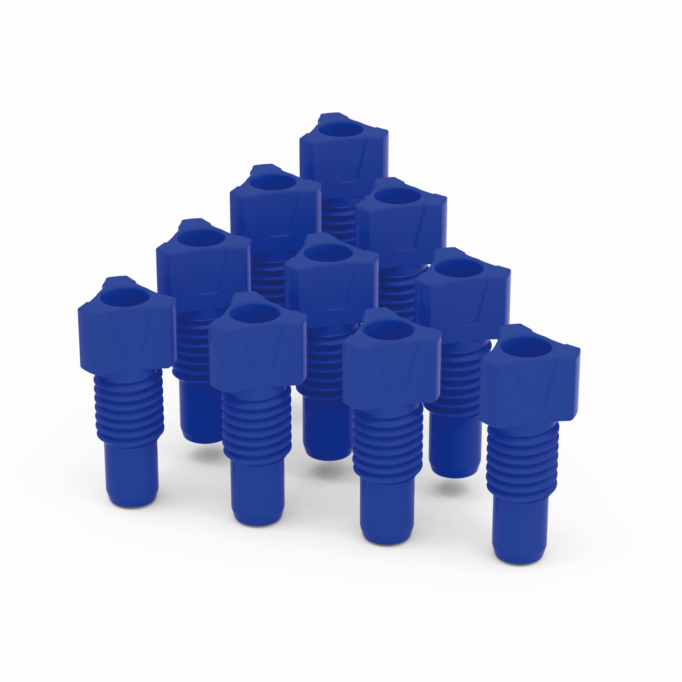 Fitting  aus PFA zur Fixierung von Schläuchen in den Kapillaranschlüssen (Gewinde UNF 1/4“ 28G) von b.safe Cap