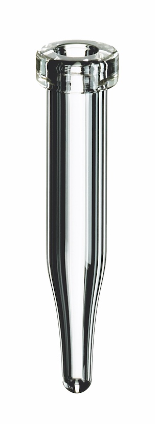 0,2ml Mikroflasche, 31,5 x 5,5mm, Klarglas, 1. hydrol. Klasse, konisch