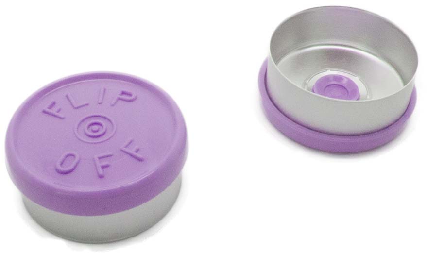 20mm Flip-off Kappe, Mittelabriß Lavendel