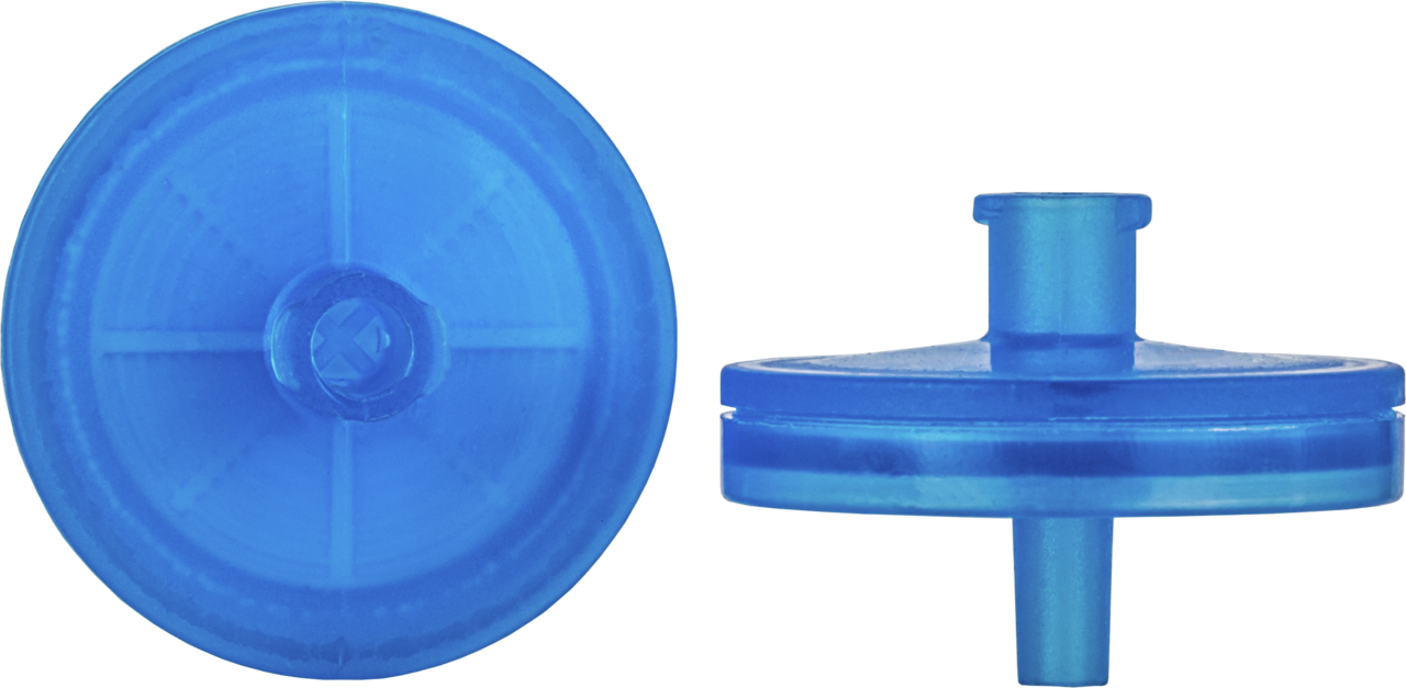 CHROMAFIL Einmalfilter GF/RC-20/25 BIGbox Membranmaterial: Glasfaser/Regenerierte Cellulose Porendurchm.: 1,0/0,20 µm, Membrandurchm.: 25 mm Farbcode oben: blau / unten: blau BIGbox à 400 St. in PE-Schraubdose