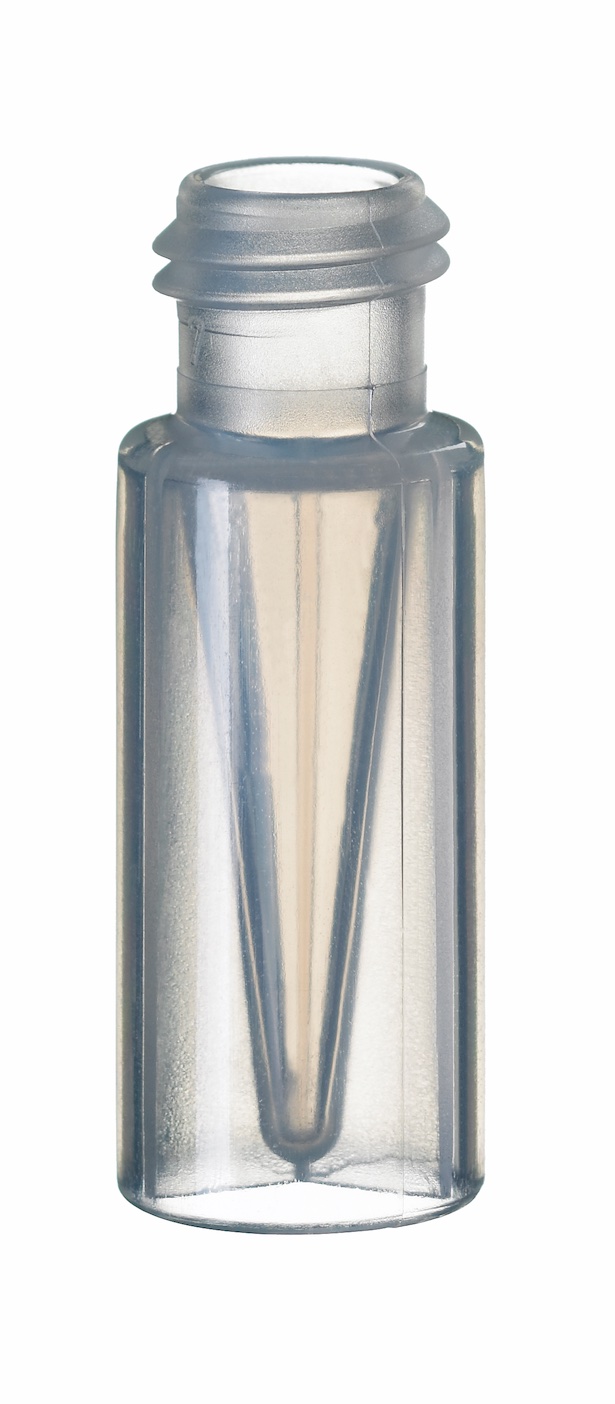 0,3ml Kurzgewinde-Mikroflasche, 32 x 11,6mm, TPX/glasklar