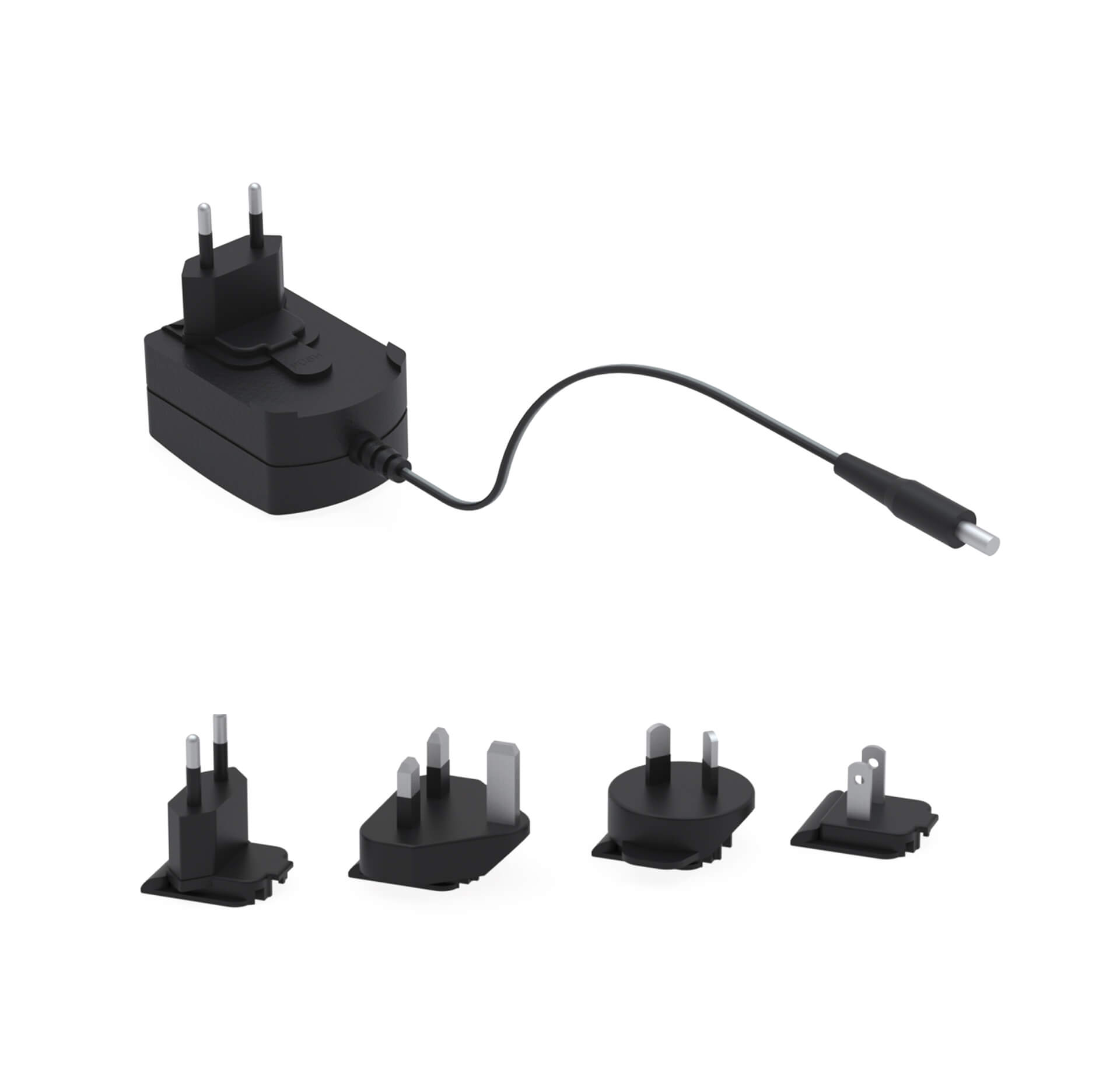passend für b.safe Display und b.safe Kombi-Signalgeber, Input: AC 100-240 V, 50-60 Hz, 1,0 A, Output: 24 V FC, 0,5 A, inkl. Steckeraufsätzen EU, Australien, USA, Japan und UK