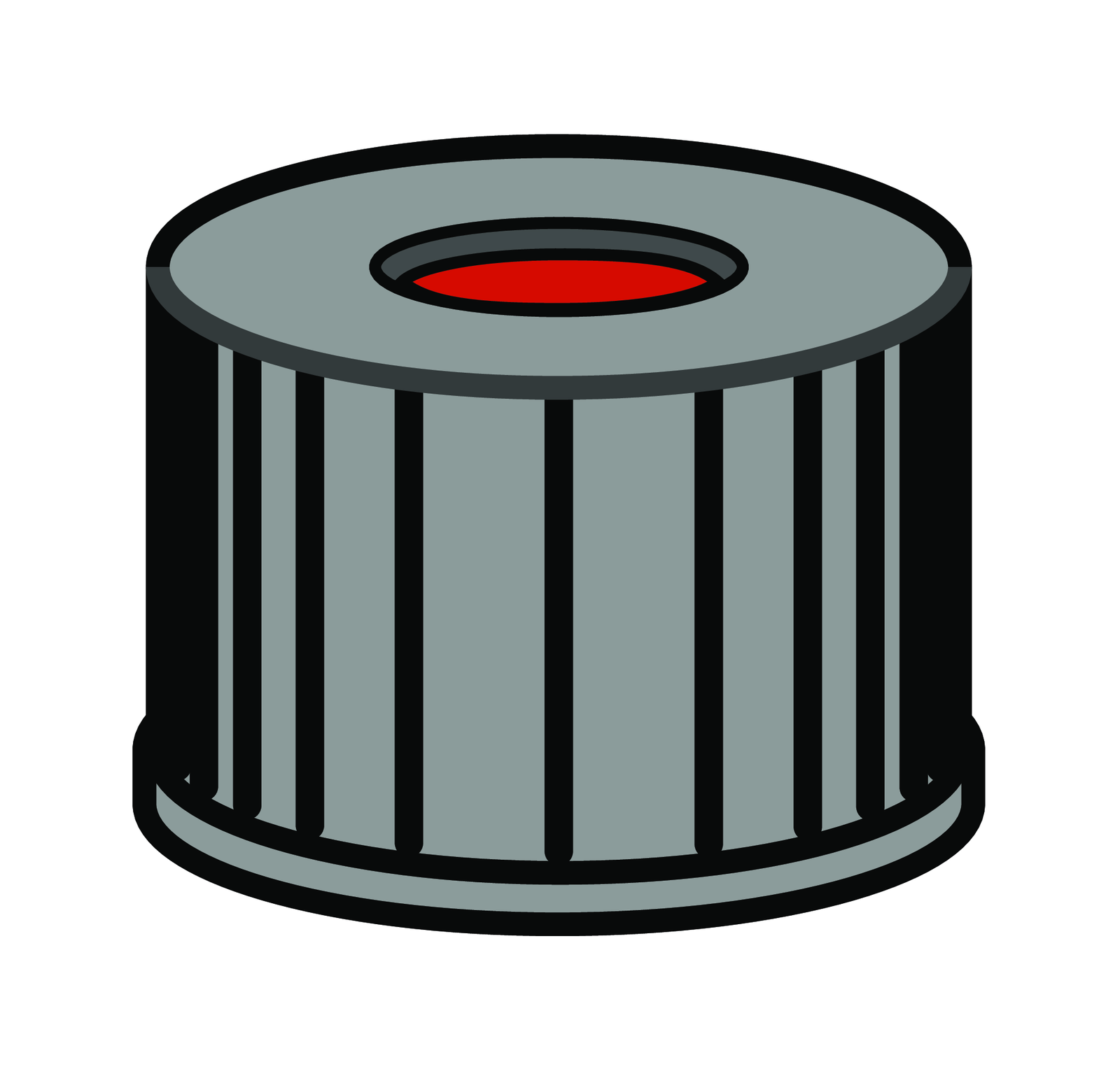 SK N8-L, sw, PTFEr/Sil w/PTFEr, 50°, 1,0