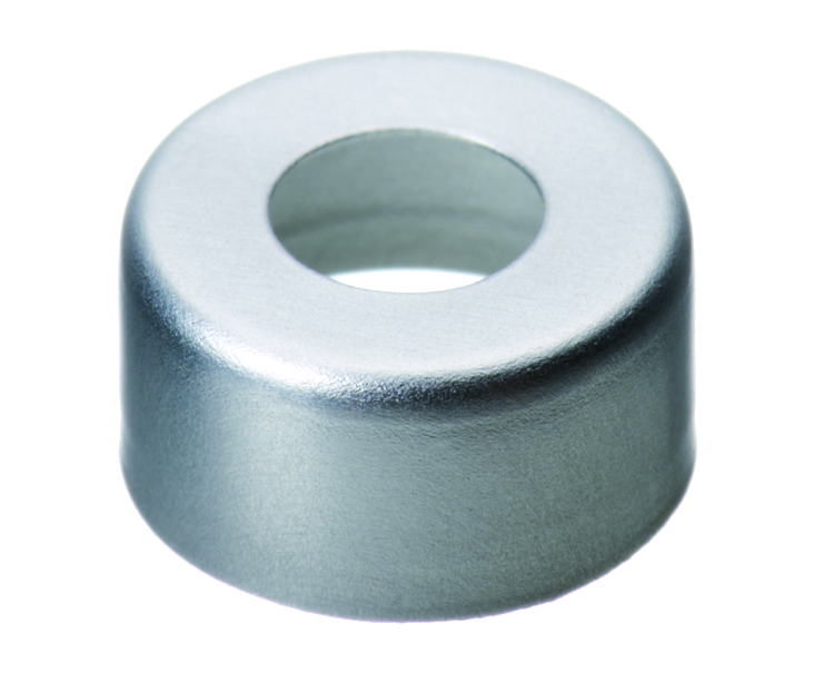 20mm Aluminium Bördelkappe, farblos lackiert, 10mm Loch