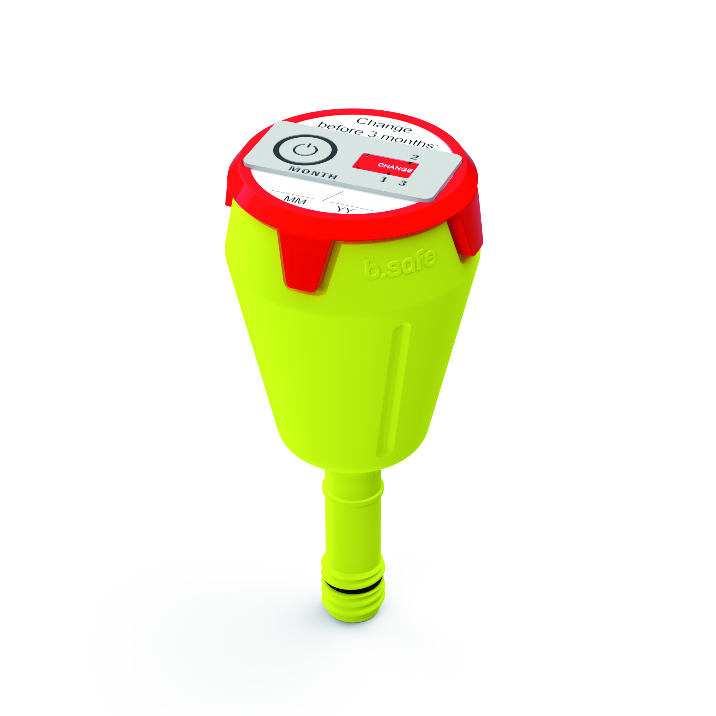Abluftfilter  Filtergehäuse aus PP mit Anschluss (Gewinde GL14) passend für b.safe Waste Caps. Deckel mit Belü