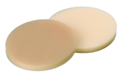 43,5mm Scheibe, Silicon beige/PTFE grau, 65° shore A, 3,2mm, für Schraubkappe mit Gewinde GL 45 (SCHOTT SEPTUM)