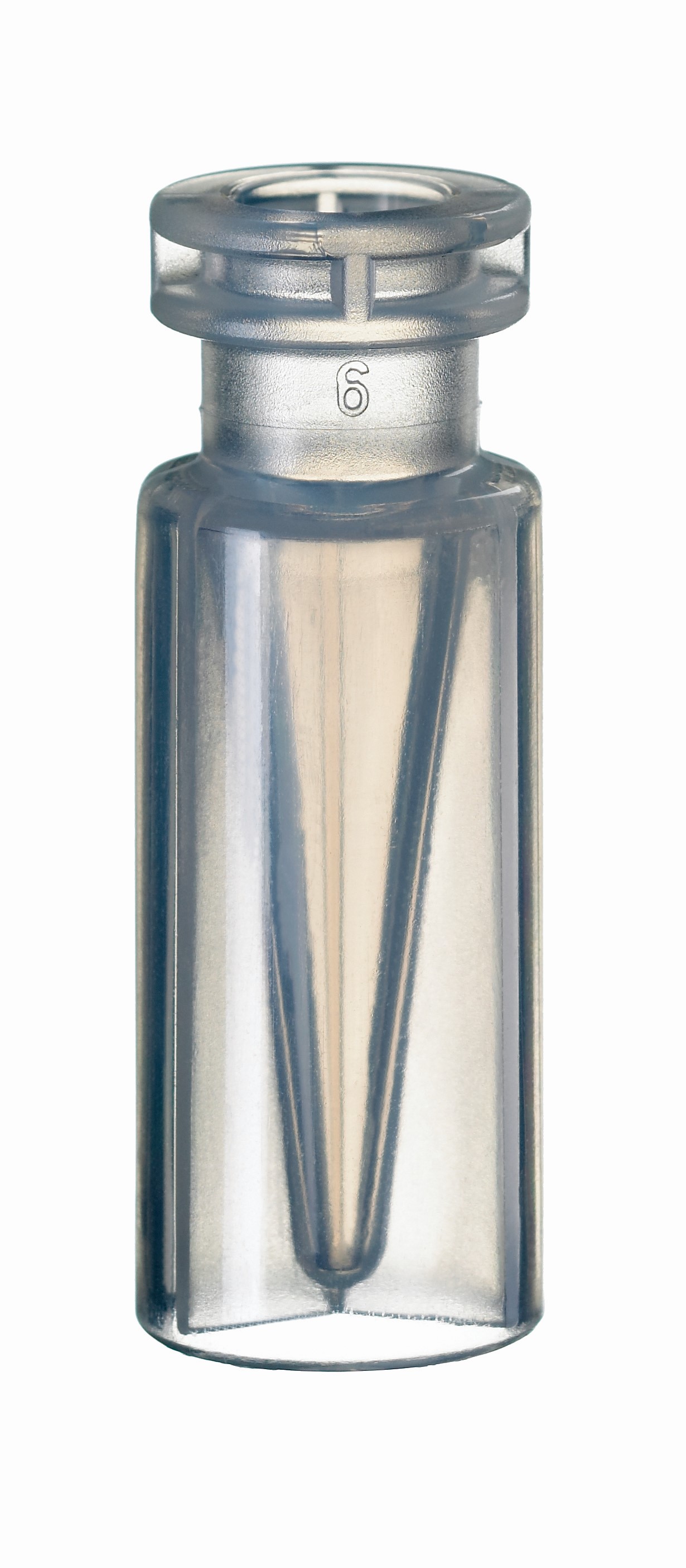 0,3 ml PP Schnappring-Mikroflasche, 32 × 11,6 mm, transparent