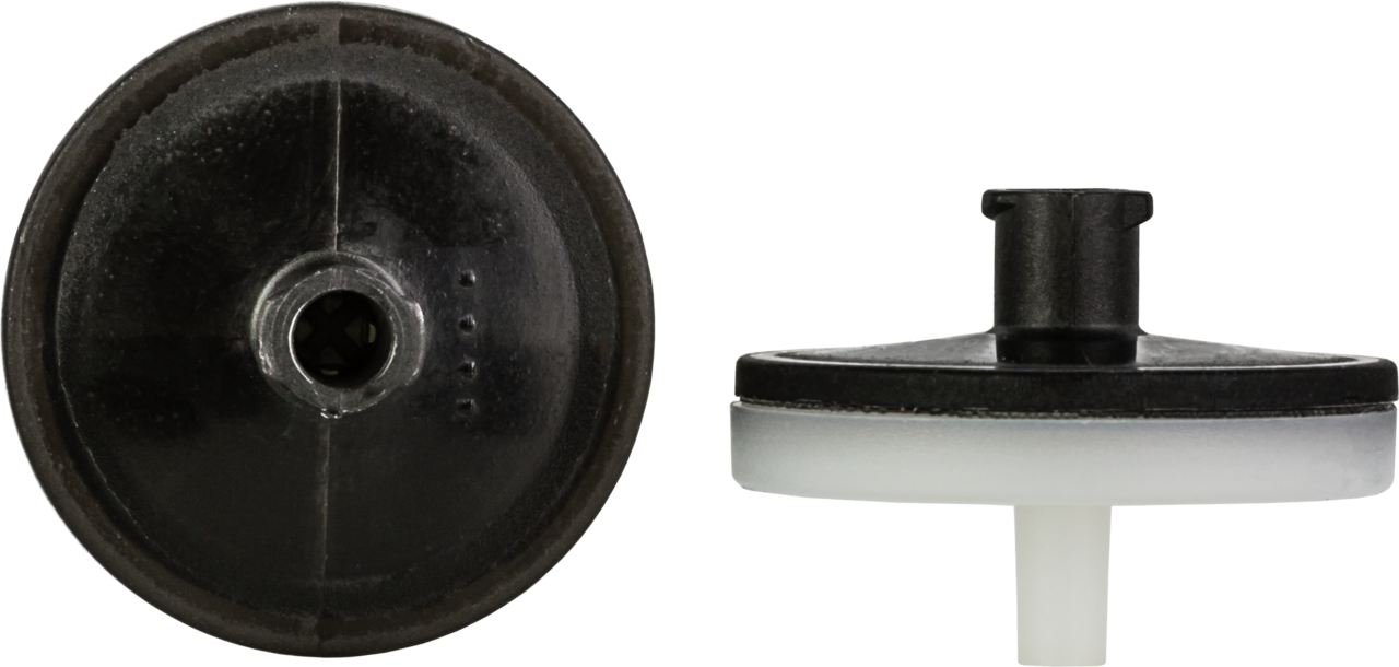 CHROMAFIL Einmalfilter GF/PVDF-45/25 BIGbox Membranmaterial: Glasfaser/Polyvinylidendifluorid Porendurchm.: 1,0/0,45 µm, Membrandurchm.: 25 mm Farbcode oben: schwarz / unten: weiß BIGbox à 400 St. in PE-Schraubdose